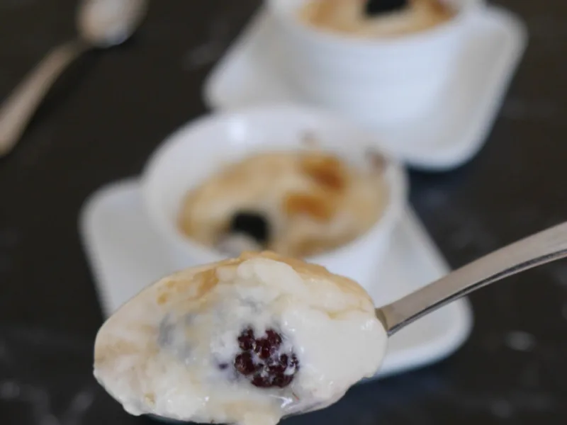 Broiled Blackberry Yogurt Dessert for Two