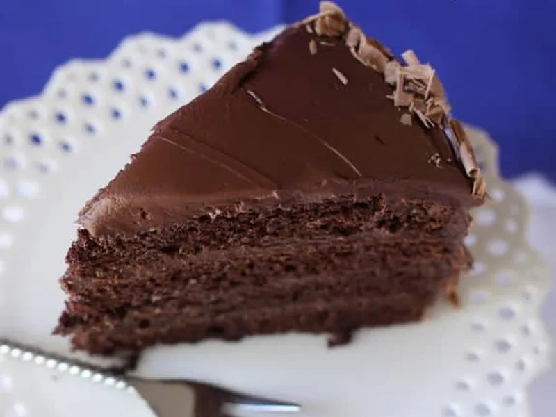 Ice Cream Chocolate Layer Cake with Hot Fudge