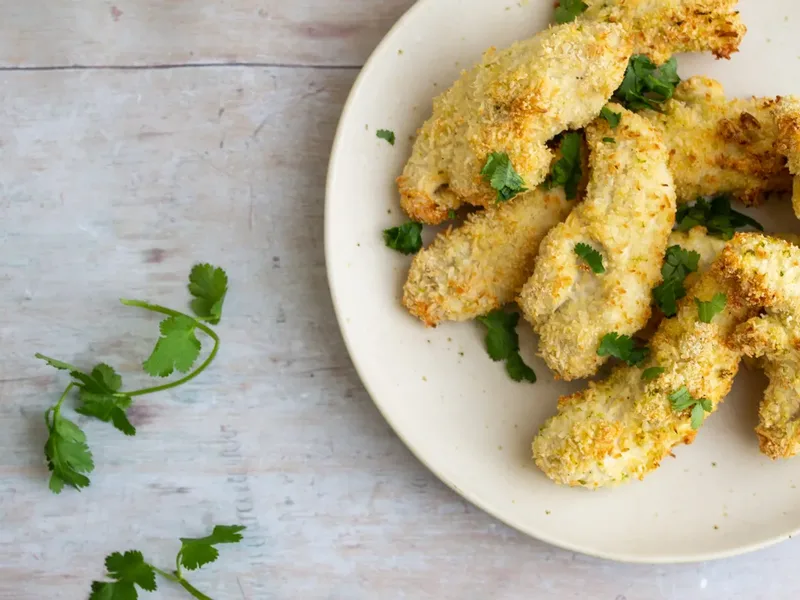 Crispy Keto Coconut Lime Chicken Tenders with Almond Coating