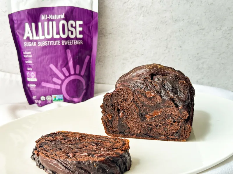 Double Chocolate Babka with Allulose Sweetener