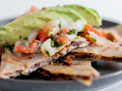 Crispy Carnitas Quesadillas with Homemade Flour Tortillas