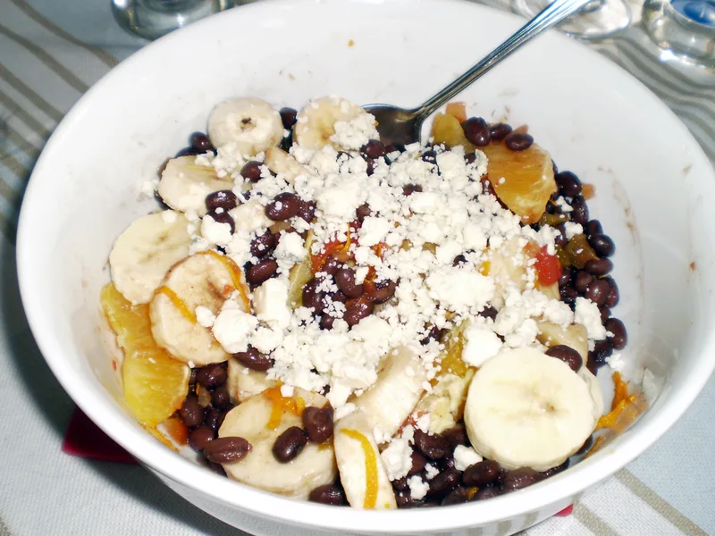 Caribbean Black Bean Fruit Salad with Citrus