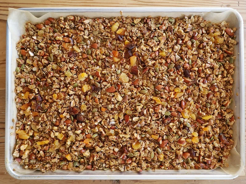 Honey Olive Oil Granola with Nuts and Seeds