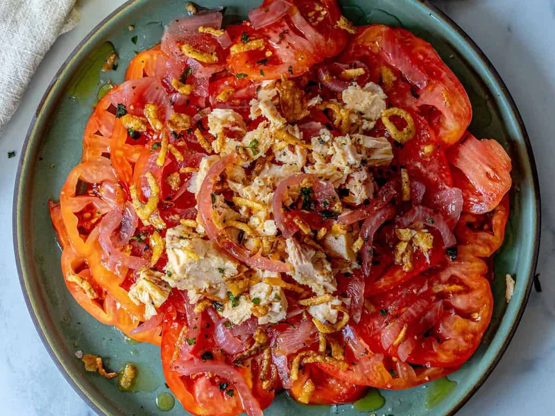 Spanish Bonito Tuna and Heirloom Tomato Salad