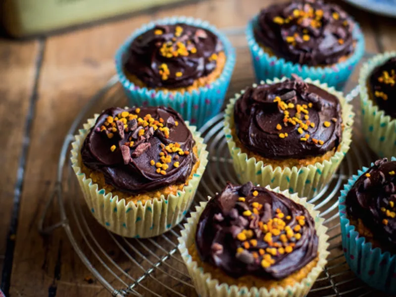 Healthy Juicer Pulp Chocolate Glazed Muffins