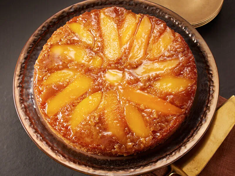 Mango Upside-Down Cake with Brown Sugar Caramel