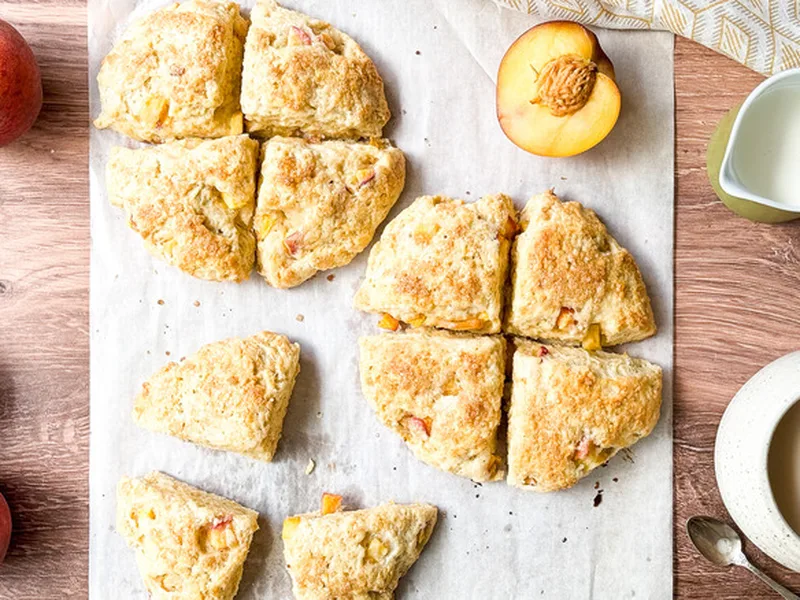 Peach and Lemon Cream Scones with Cloves