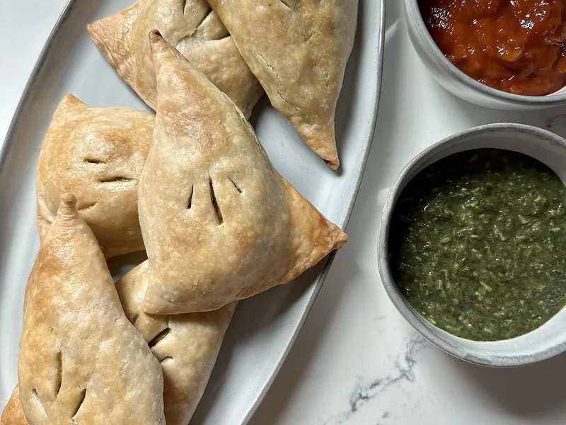 Baked Spiced Potato Samosas with Garam Masala