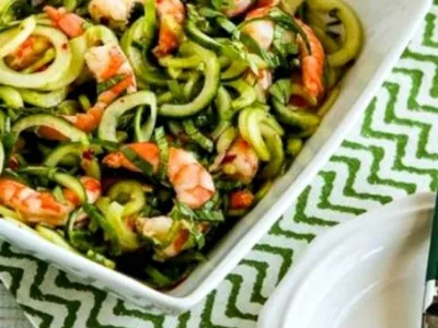 Chilled Cucumber Noodle Salad with Shrimp