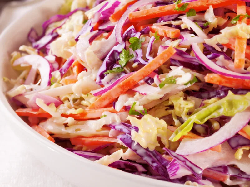 Cilantro Lime Cole Slaw with Fresh Herbs