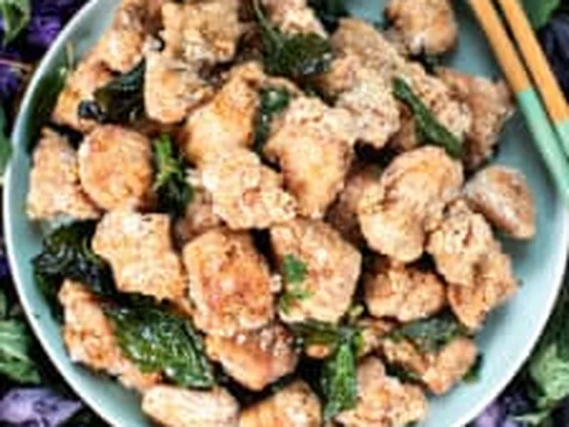 Crispy Taiwanese Popcorn Chicken with Thai Basil