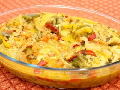 Coconut Fish Stew with Hake and Peppers