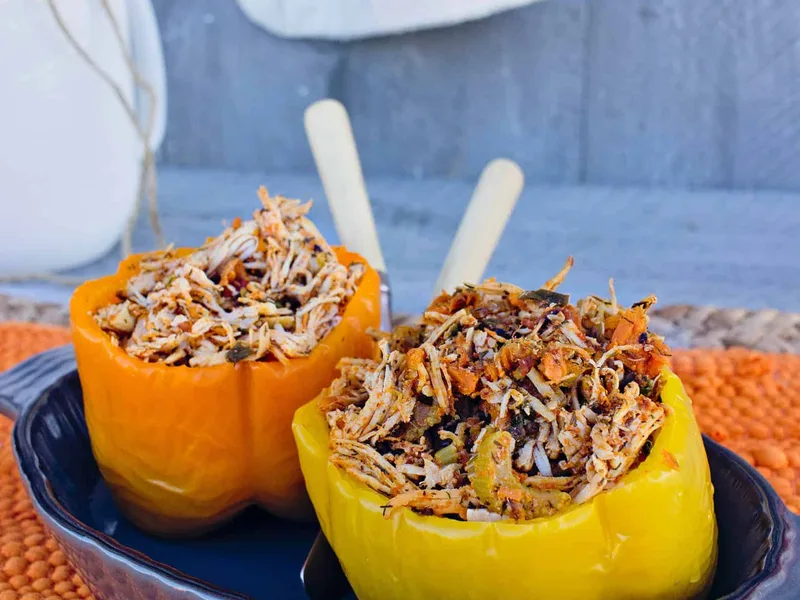 Buffalo Chicken Stuffed Peppers, Low Calorie