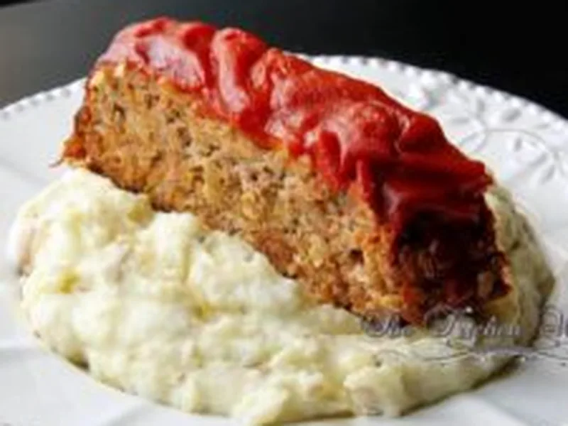 Classic Old Fashioned Meatloaf with Oats and Tomato Glaze