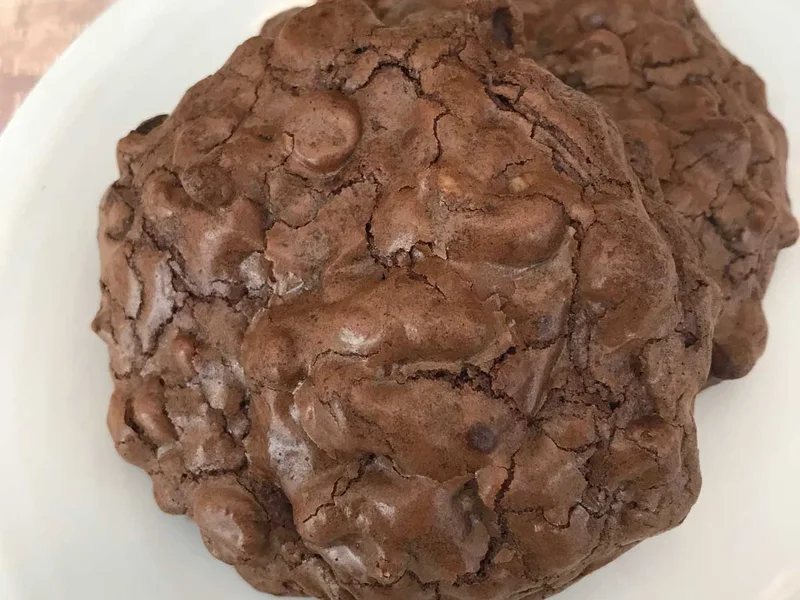 Maida's Double Chocolate Walnut Whopper Cookies with Espresso