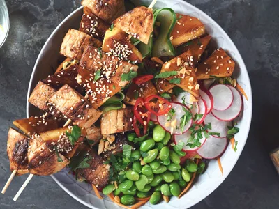 BBQ Teriyaki Quorn Buddha Bowl with Pineapple