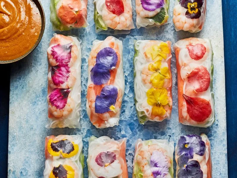 Garden Summer Rolls with Peanut Dipping Sauce