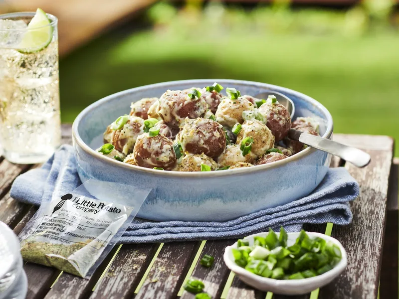 3-Minute Microwave Potato Salad with Herb Dressing