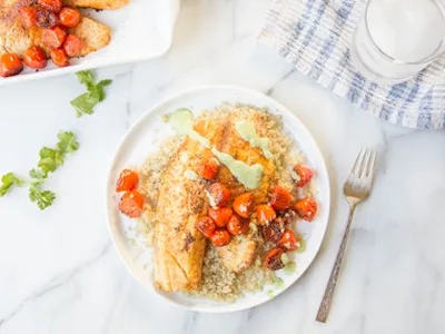 Blistered Cherry Tomato Marinara Pasta with Mixed Green Salad