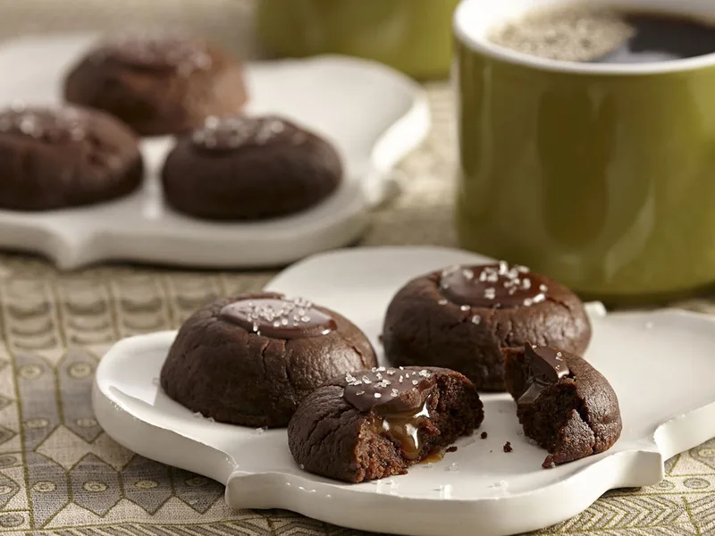 Salted Caramel Chocolate Cookies with Sea Salt
