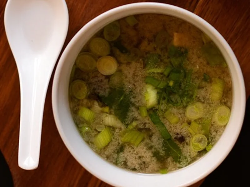 15-Minute White Miso Soup with Chard and Tofu