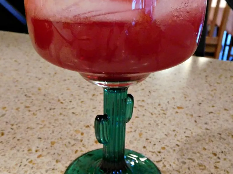 Hibiscus Iced Tea Margarita with Homemade Syrup