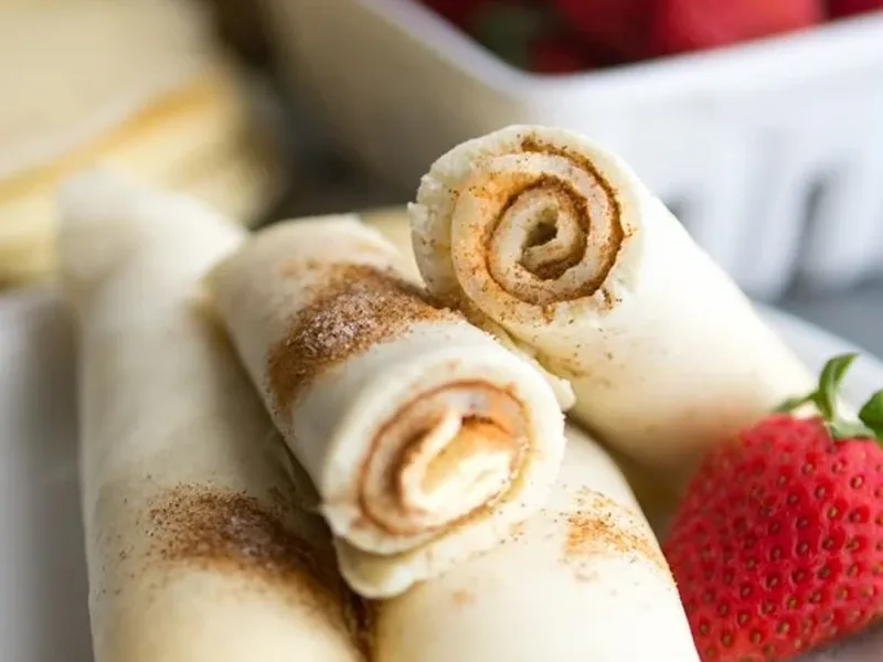 Cinnamon Sugar Pancake Rolls with Bisquick