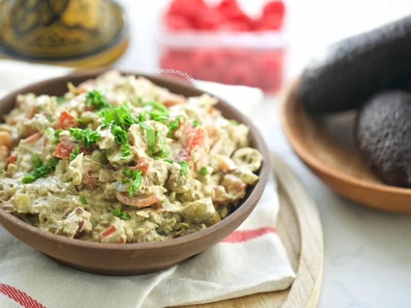 Tuna Salad with Avocado Cream Dressing