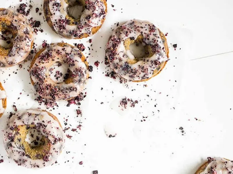 Gluten-Free Baked Blueberry Donuts with Almond Flour