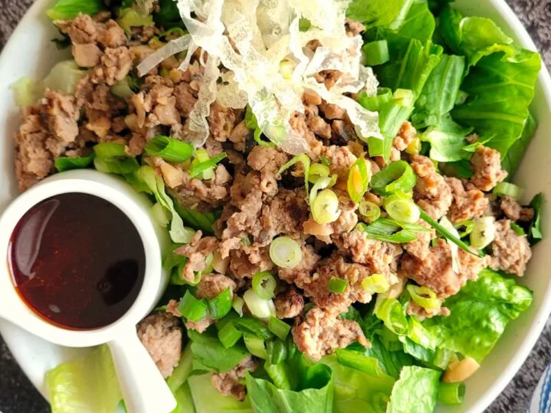 PF Chang's Chicken Lettuce Wrap Salad with Crispy Rice Noodles