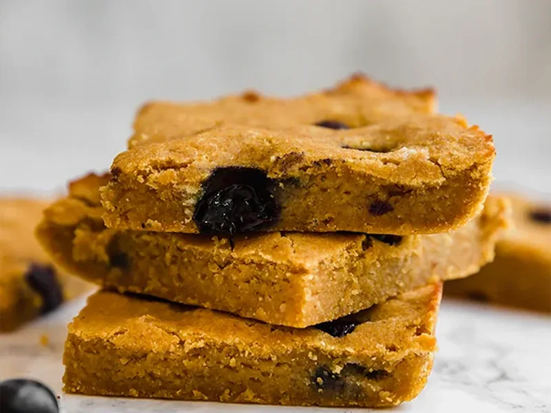 Paleo AIP Pumpkin Blueberry Breakfast Bars with Coconut Flour
