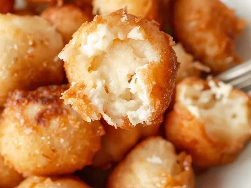 Crispy Fried Cheesecake Bites with Graham Cracker Coating
