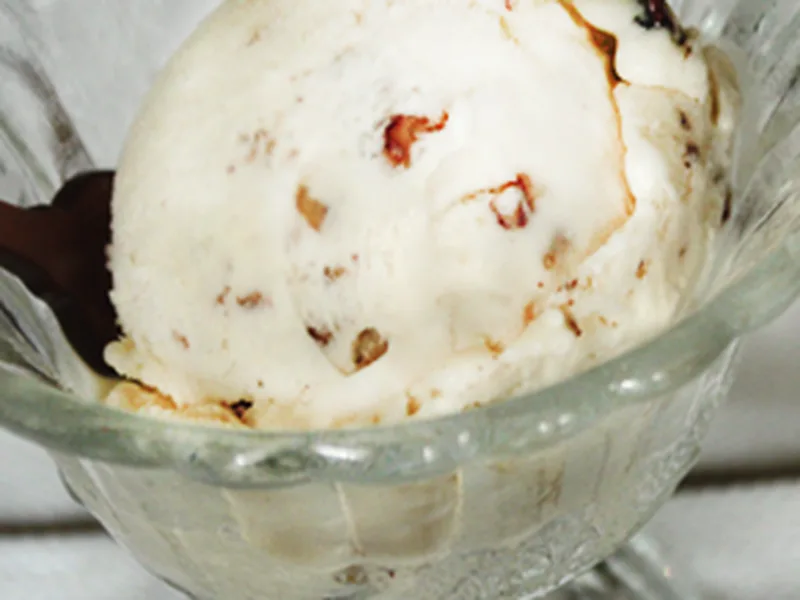 Lighter Butter Pecan Ice Cream with Toasted Pecans