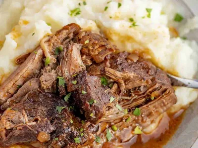Red Wine Braised Chuck Roast - Tender Dutch Oven Pot Roast