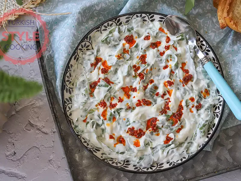 Arugula Yogurt Salad with Paprika Oil