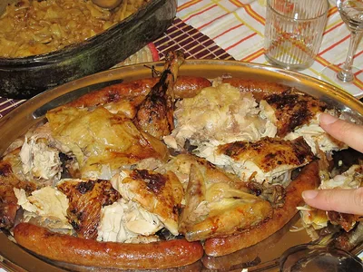 Renaissance Roasted Capon with Citrus and Smoked Meats
