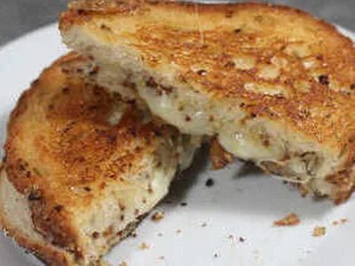 Miso Butter Grilled Cheese With Caramelized Onions