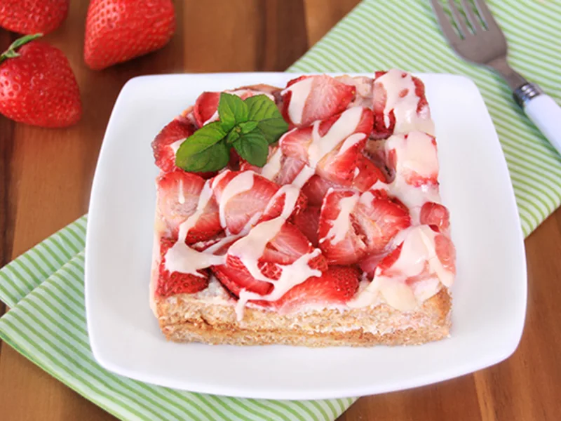 Glazed Strawberry French Toast Casserole