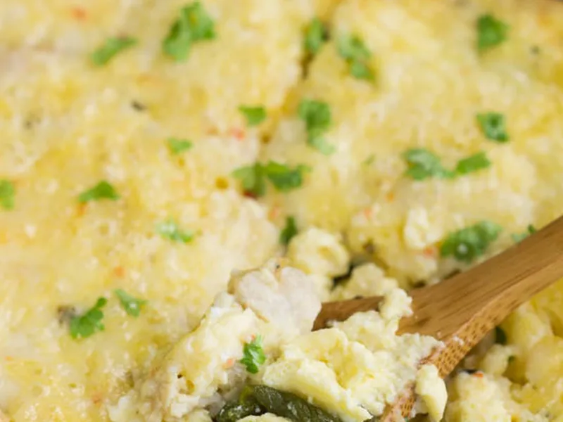 Poblano Pepper Chile Rellenos Casserole with Cheese
