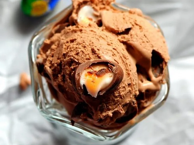 Cadbury Crème Egg Ice Cream with Chocolate Base