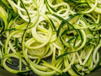 Sesame Zucchini Noodle Salad with Tahini Dressing