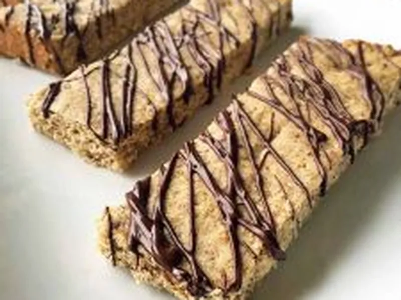 Whole Wheat Oat Bars with Dark Chocolate Drizzle
