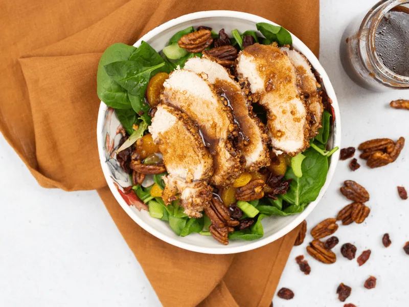 Air Fryer Pecan Crusted Chicken Breast with Crispy Coating