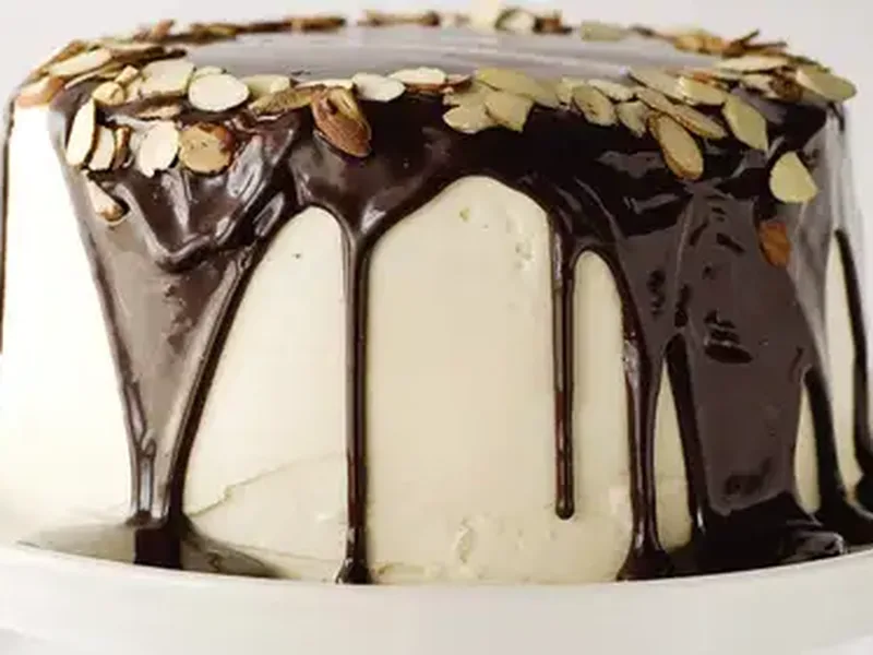Irish Cream Devil's Food Celebration Cake with Chocolate Glaze