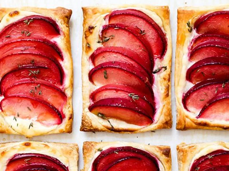 Plum Cream Cheese Puff Pastry Breakfast Tarts