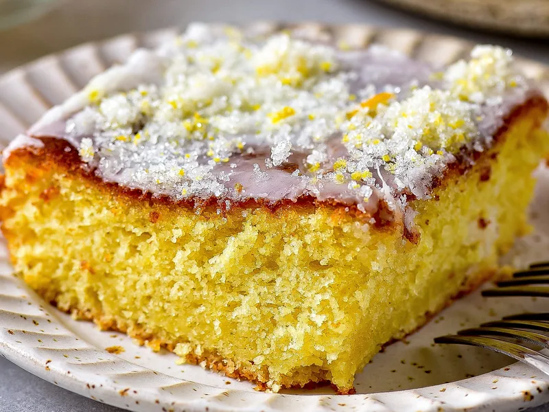 Easy Moist Lemon Cake with Buttermilk Glaze
