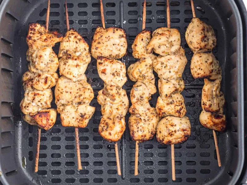 Air Fryer Chicken Kabobs with Lemon Herb Marinade