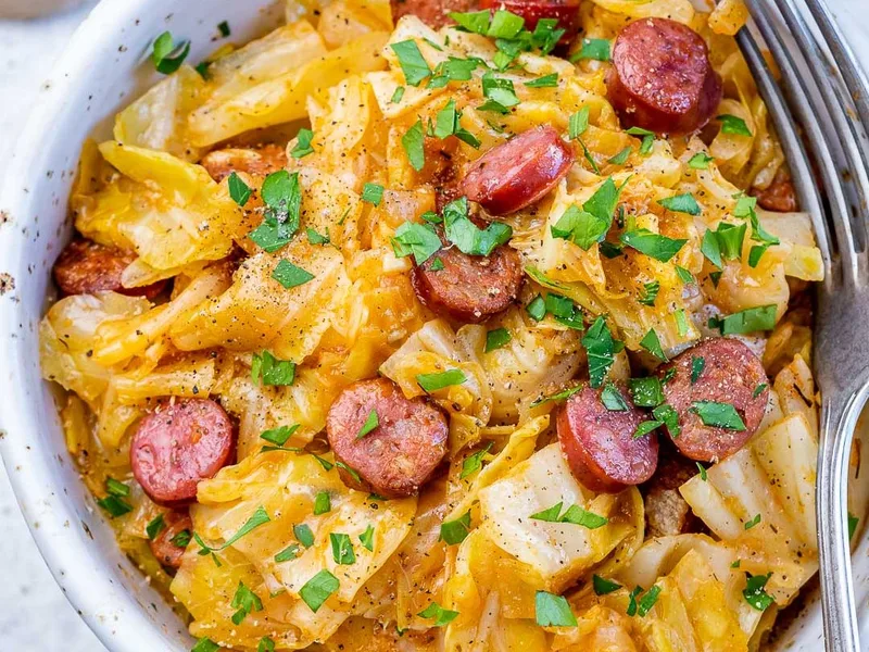 Instant Pot Cabbage with Pepperoni and Marinara