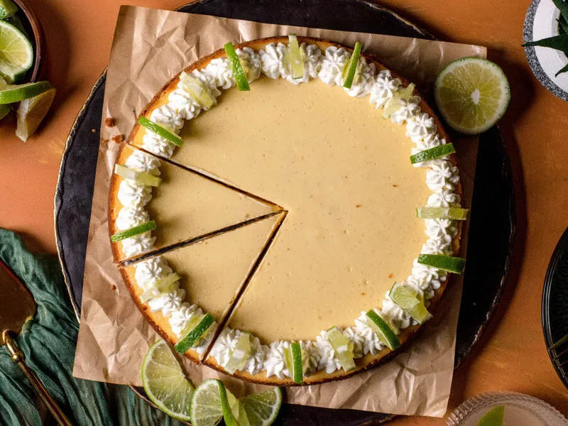 Key Lime Cheesecake with Graham Cracker Crust