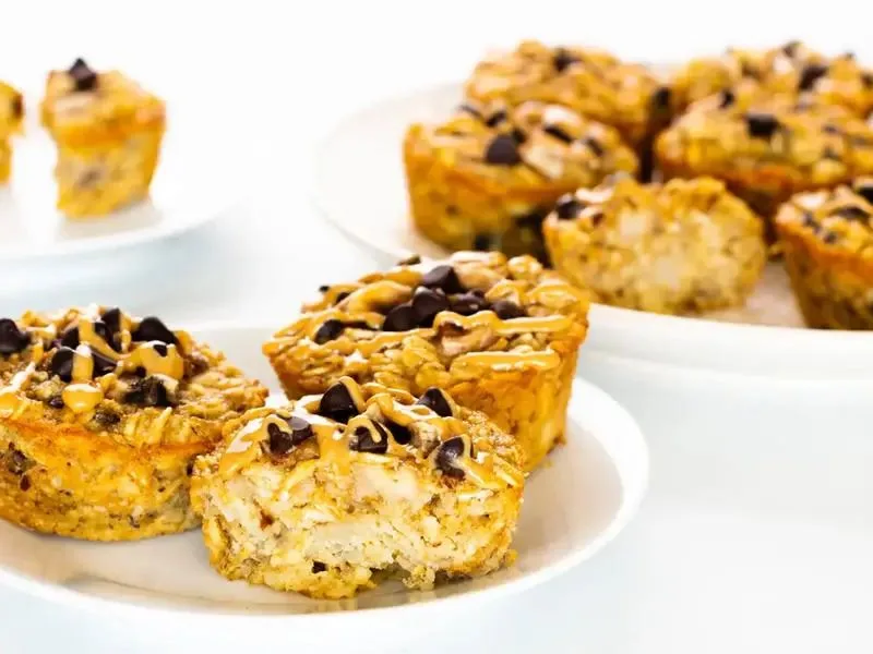 Baked Peanut Butter Banana Oatmeal Cups